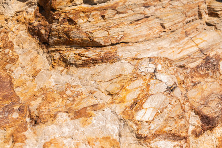 Mineral material surface closeup with natural pattern for design and decoration, texture rocksの写真素材