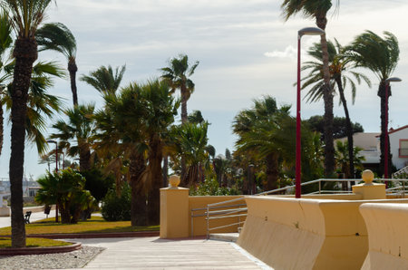 VERA, SPAIN - 23 JANUARY 2019 The urban promenade in the Spanish city of Vera, where numerous cultural and sports events take placeのeditorial素材