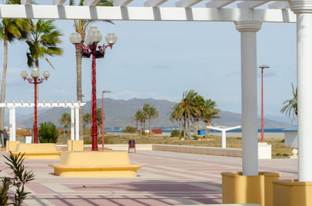 VERA, SPAIN - 23 JANUARY 2019 The urban promenade in the Spanish city of Vera, where numerous cultural and sports events take placeのeditorial素材