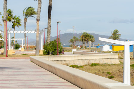 VERA, SPAIN - 23 JANUARY 2019 The urban promenade in the Spanish city of Vera, where numerous cultural and sports events take placeのeditorial素材