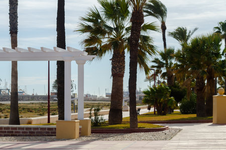 VERA, SPAIN - 23 JANUARY 2019 The urban promenade in the Spanish city of Vera, where numerous cultural and sports events take placeのeditorial素材