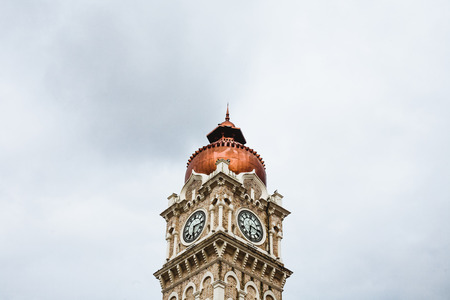 Kuala Lumpur - 24 November 2017 : Sultan Abdul Samad Building clock tower at sunsetのeditorial素材