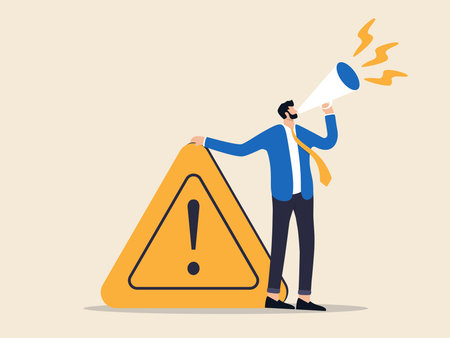 information, important message, alert concept, business people inform alert messageのイラスト素材