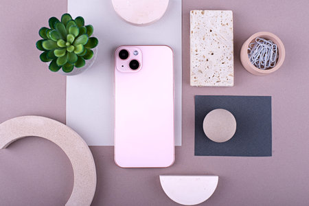 Elegant smartphone composition Backgroundの写真素材