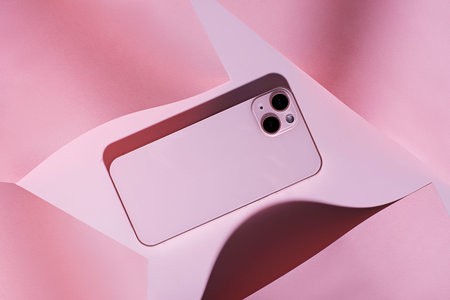 elegant smartphone composition backgroundの写真素材