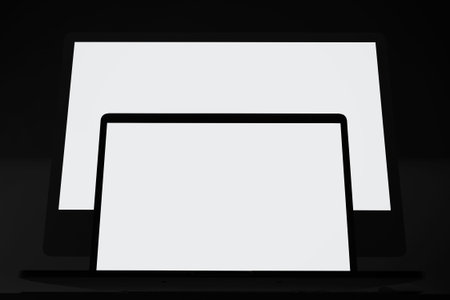 Dark Website With Black Backgroundの写真素材