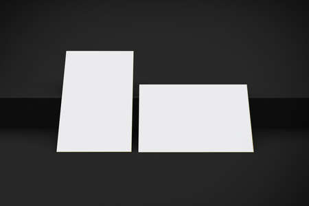 Gold & Dark Business Cardsの写真素材