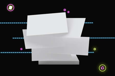 Neon Business Cardsの写真素材