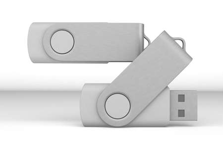 Flash Memory With White Backgroundの写真素材