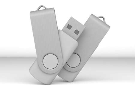 Flash Memory With White Backgroundの写真素材
