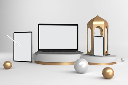 Ramadan Smart Devices With White Background