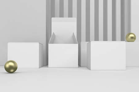 Box V.4 With White Backgroundの写真素材