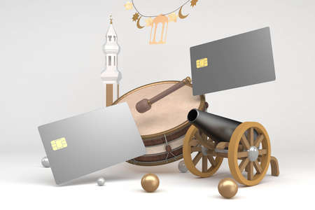 Ramadan Credit Card With White Backgroundの写真素材