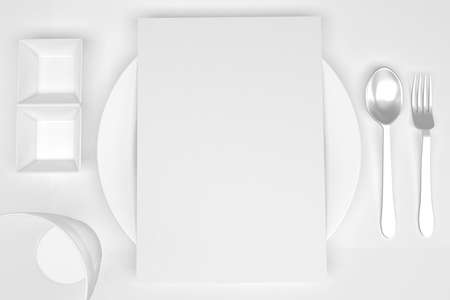 Menu With White Backgroundの写真素材