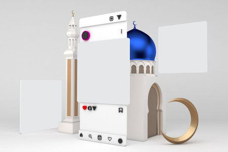Ramadan Social Media With White Background