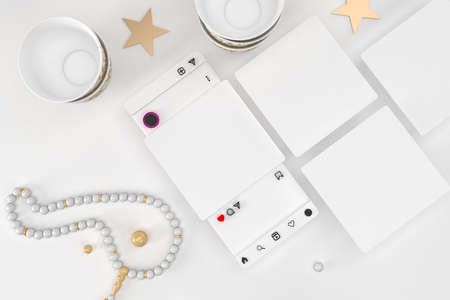 Eid Social Media Screen With White Backgroundの写真素材