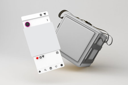 Delivery Social Media With White Background