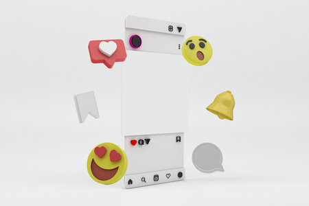 Social Media With White Backgroundの写真素材