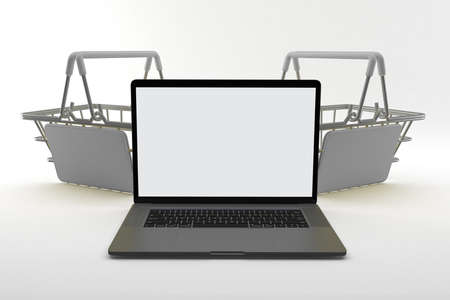 Shopping Website With White Backgroundの写真素材