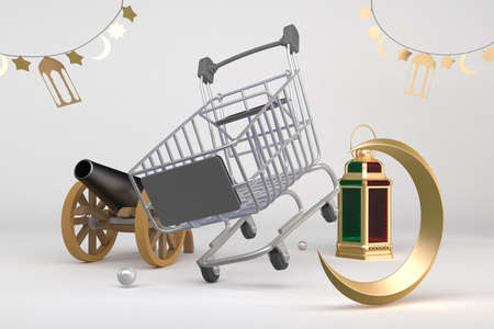 Ramadan Cart With White Backgroundの写真素材