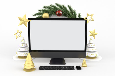 Christmas Website With White Backgroundの写真素材