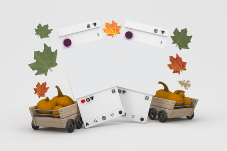 Thanksgiving Social Media With White Background