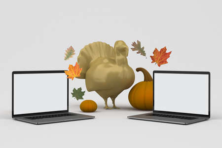 Thanksgiving Website With White Backgroundの写真素材
