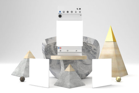 Abstract Social Media With White Background