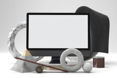 Abstract Website With White Background