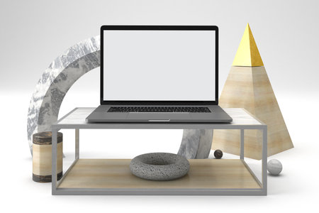 Abstract Website With White Backgroundの写真素材