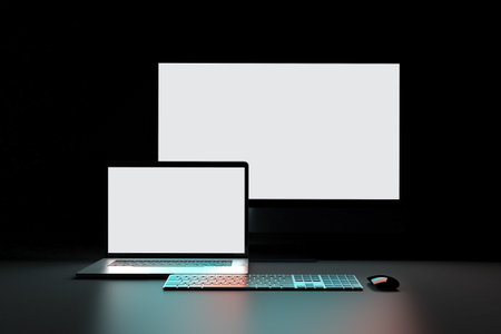 Website in Dark With Black Background