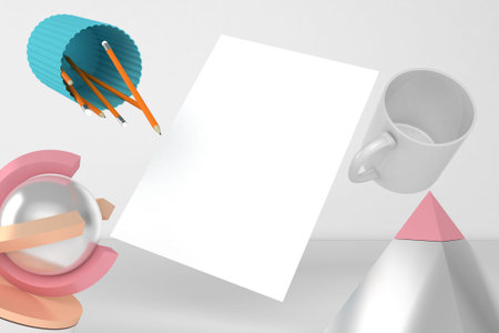 Flyer Desktop With White Background