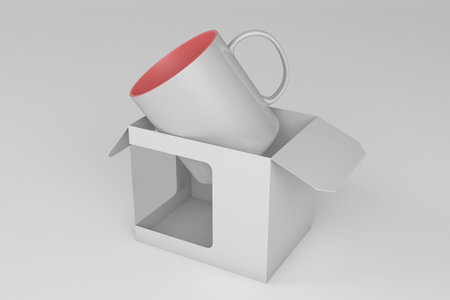Mug Box With White Backgroundの写真素材