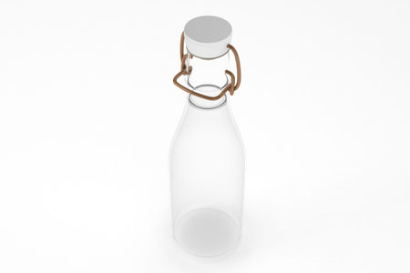 Water Glass Bottle With White Background