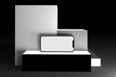 Smart Phone With Black Background