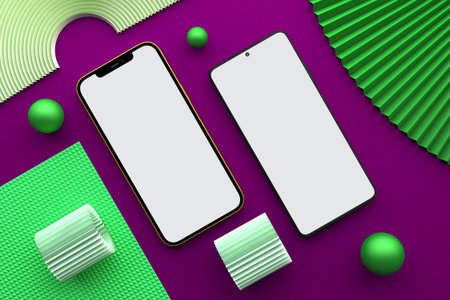 Smart Phones Top View