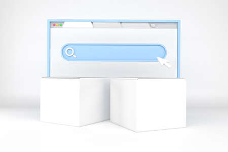 Box With Browser Interfaceの写真素材