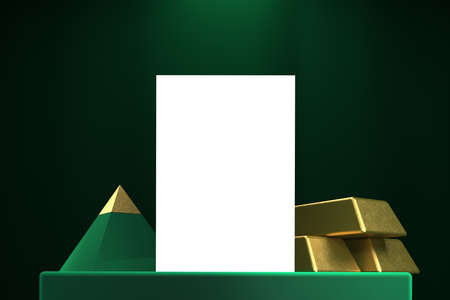 Flyer With Gold Barsの写真素材