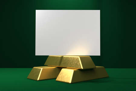 Flyer With Gold Barsの写真素材