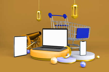 Ramadan Smart Devices Shoppingの写真素材