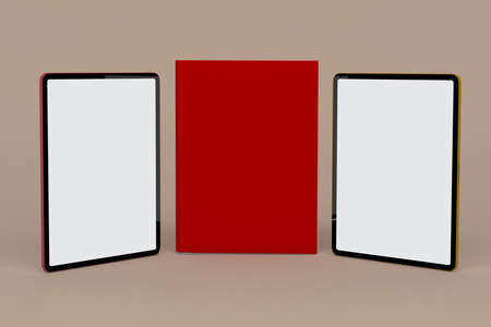 Tablet and Bookの写真素材