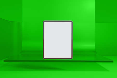 Tablet On Glassの写真素材