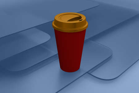 Coffee Cup On Glassの写真素材