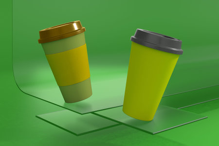 Coffee Cup On Glass