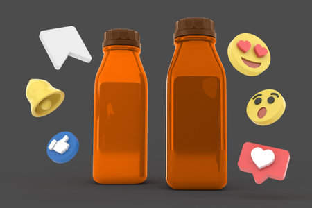 Juice Bottle Social Media