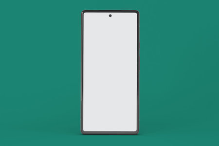 Mobile isolated on green background