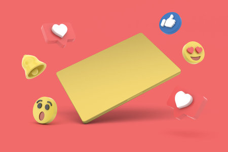 Laptop Social Mediaの写真素材