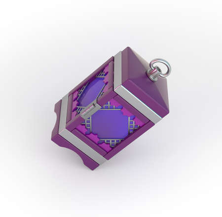 Cartoon Ramadan Lantern Left Sideの写真素材