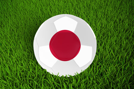 Japan Flag Footballの写真素材