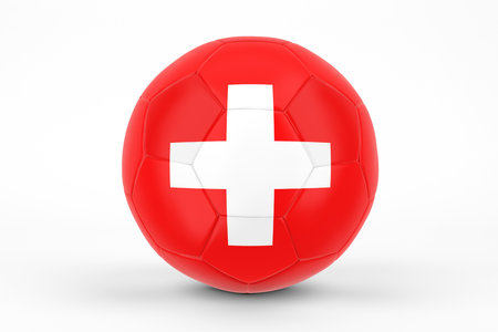 Switzerland Flag Footballの写真素材